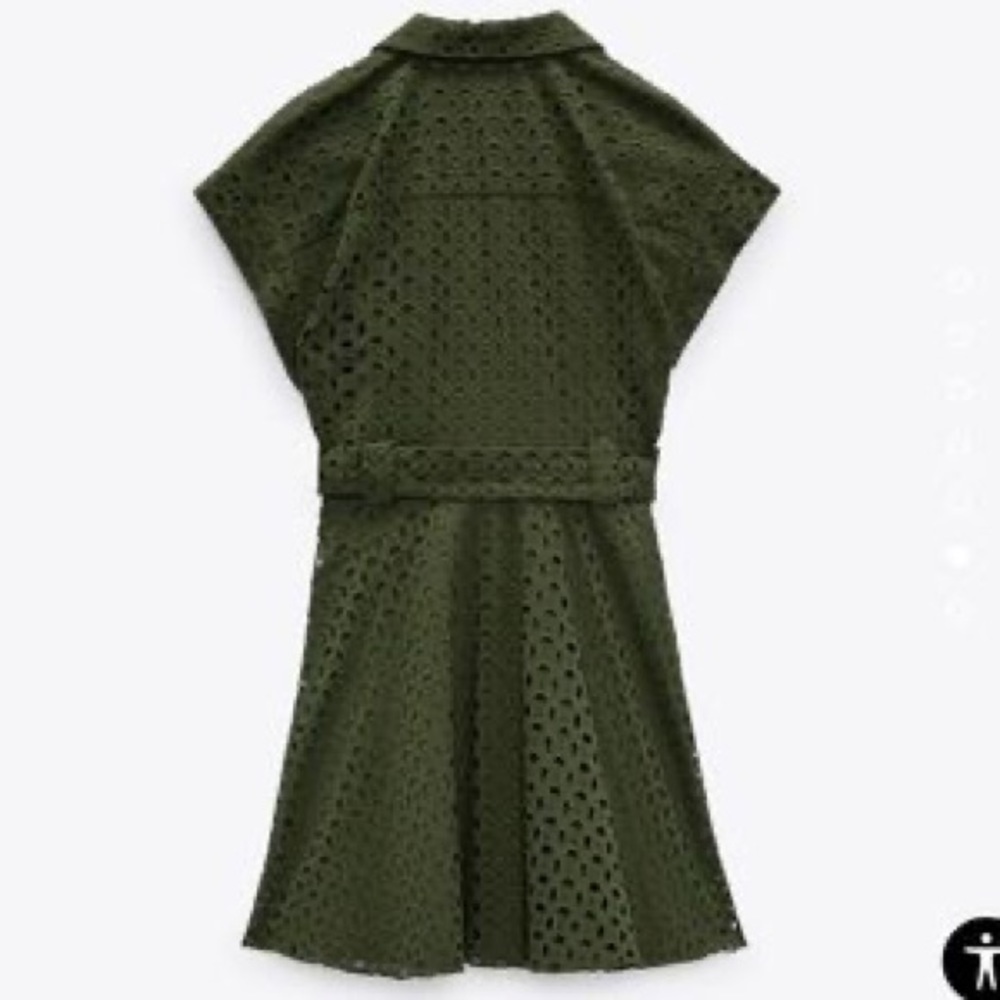 Zara Embroidered eyelet shirt dress size Xxlarge - Picture 10 of 12